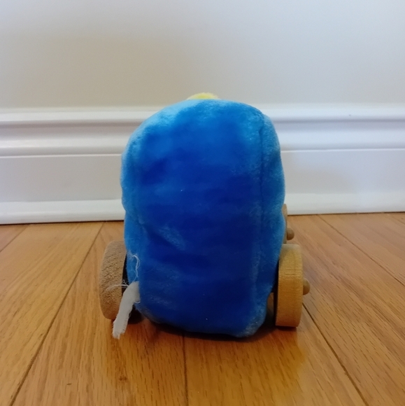 Vintage 80s‎ Eden Toys 8" Plush Train W/ Moving Wooden Wheels - Picture 5 of 8